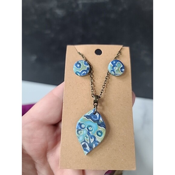 Multicolored Polymer Clay Jewelry Set, NEW - Picture 2 of 10